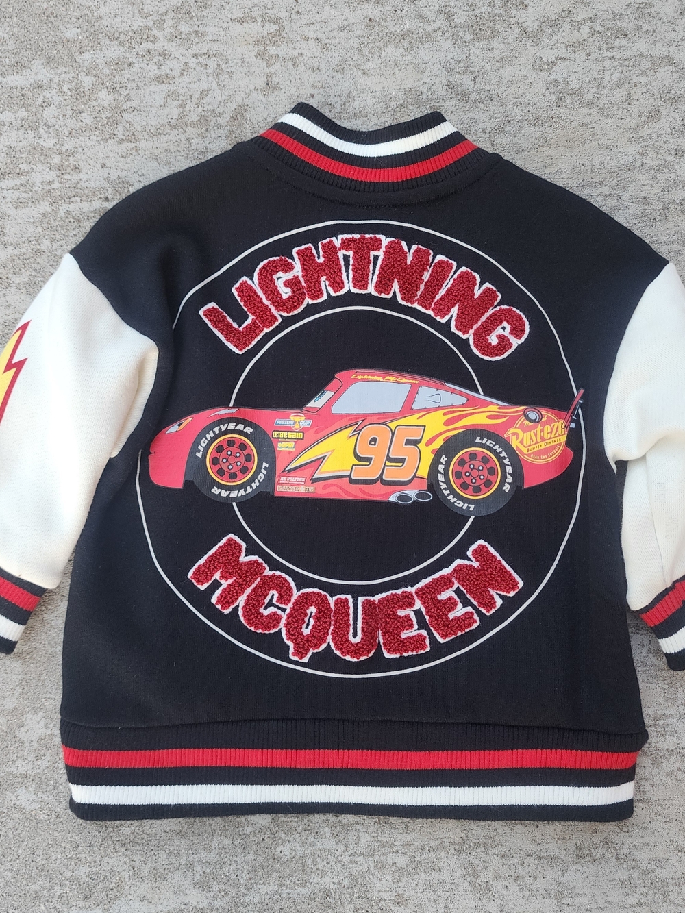 Disney Pixar Cars Lightning McQueen Toddler Racer Bomber Jacket, Sz 18M